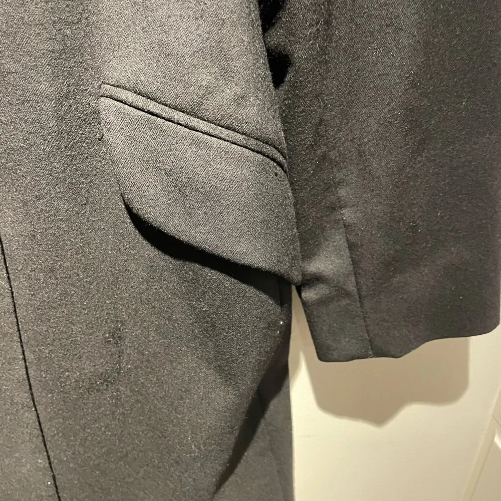 Vintage Black Wool Jacket / Coat from Ports International - Picture 7 of 11